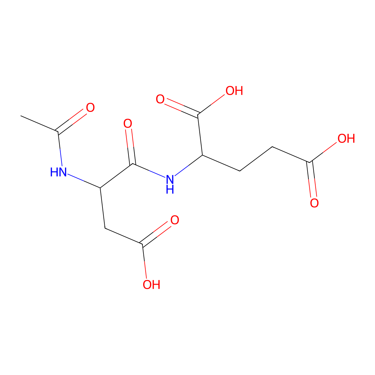 N-Acetylaspartylglutamic acid molecular structure, CAS 3106-85-2