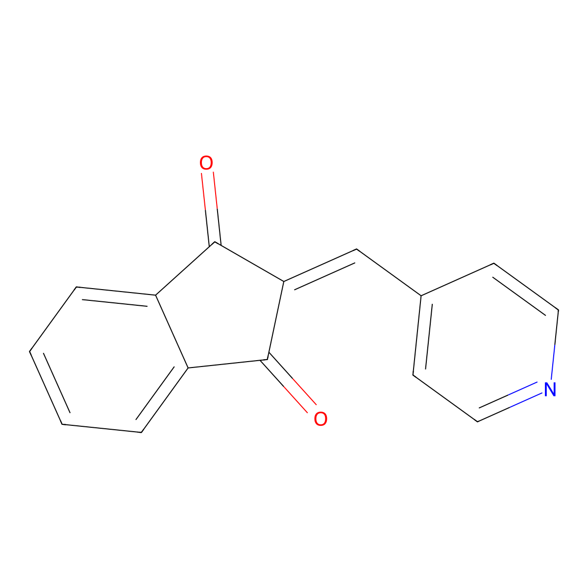 2-(4-Pyridylmethylene) indan-1,3-dione molecular structure, CAS 31060-61-4