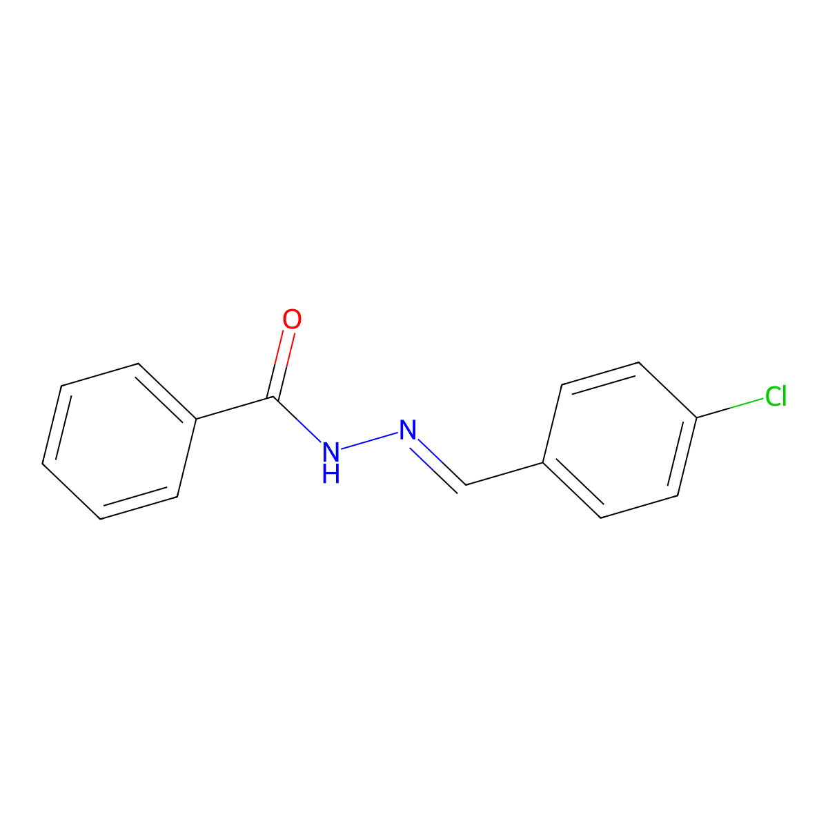 Benzoic acid, 2-[(4-chlorophenyl)methylene]hydrazide molecular structure, CAS 31061-79-7