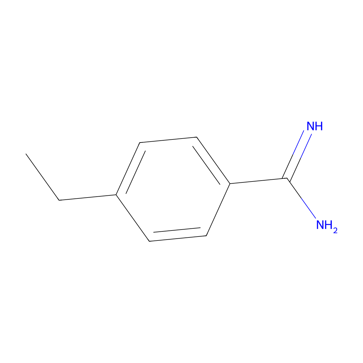 4-Ethylbenzenecarboximidamide molecular structure, CAS 31065-90-4