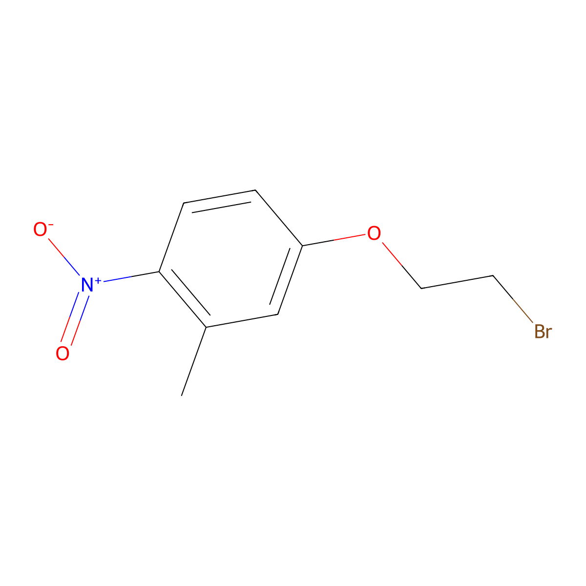 4-(2-Bromoethoxy)-2-methyl-1-nitrobenzene molecular structure, CAS 31066-19-0