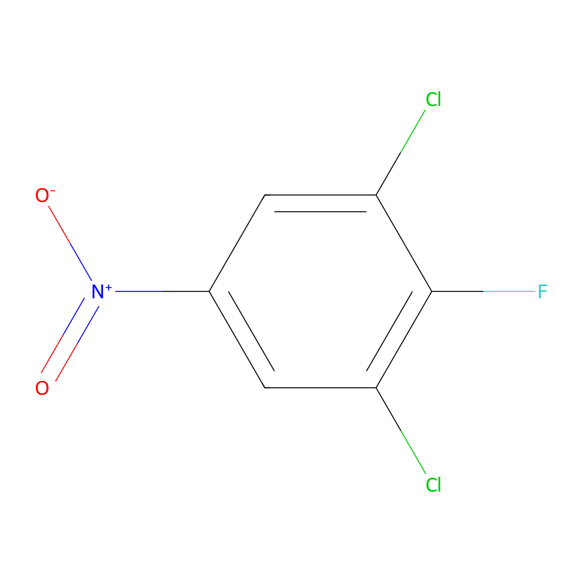 1,3-Dichloro-2-fluoro-5-nitrobenzene molecular structure, CAS 3107-19-5