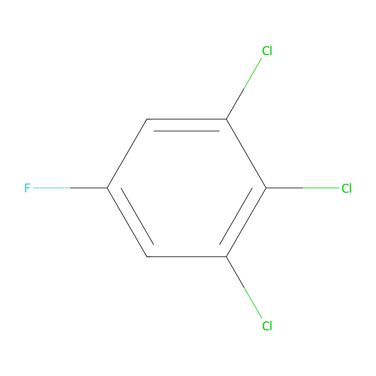 1,2,3-Trichloro-5-fluorobenzene molecular structure, CAS 3107-21-9