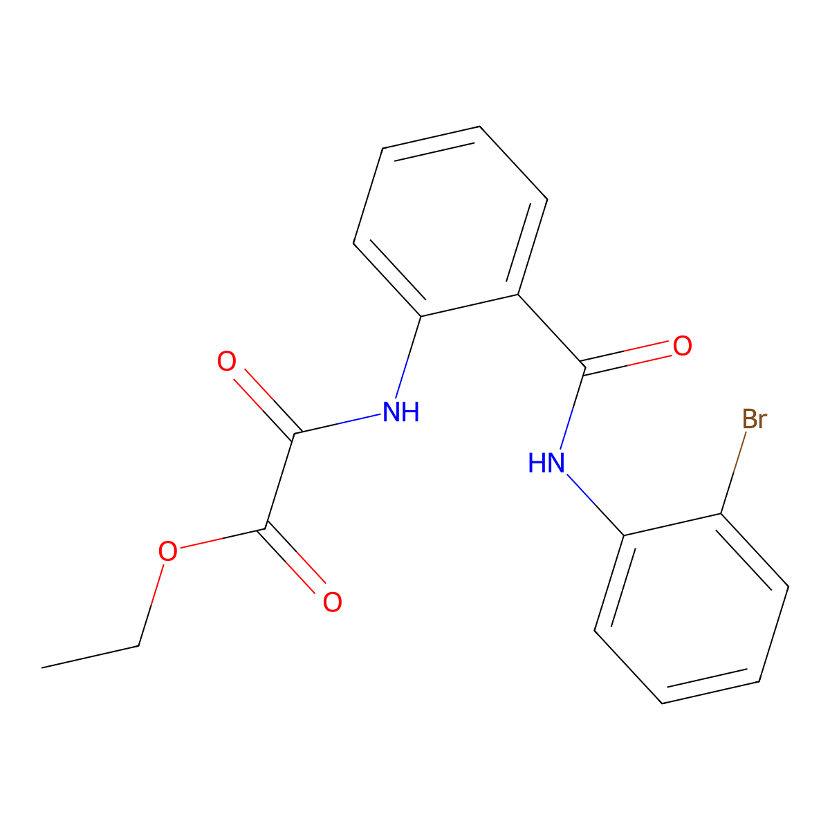 Ethyl 2-[[2-[[(2-bromophenyl)amino]carbonyl]phenyl]amino]-2-oxoacetate molecular structure, CAS 31075-59-9