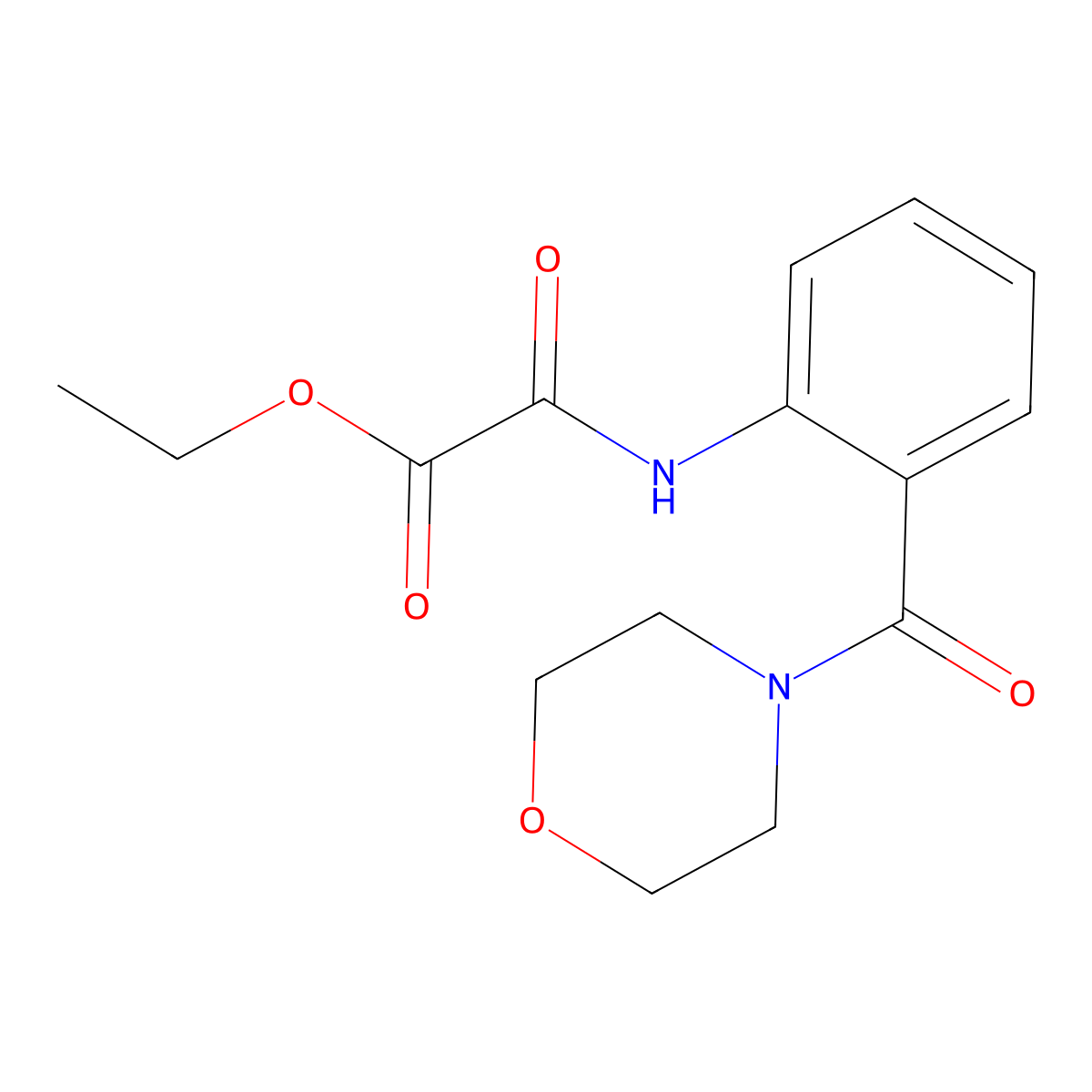 Ethyl 2-[2-(morpholine-4-carbonyl)anilino]-2-oxoacetate molecular structure, CAS 31075-60-2
