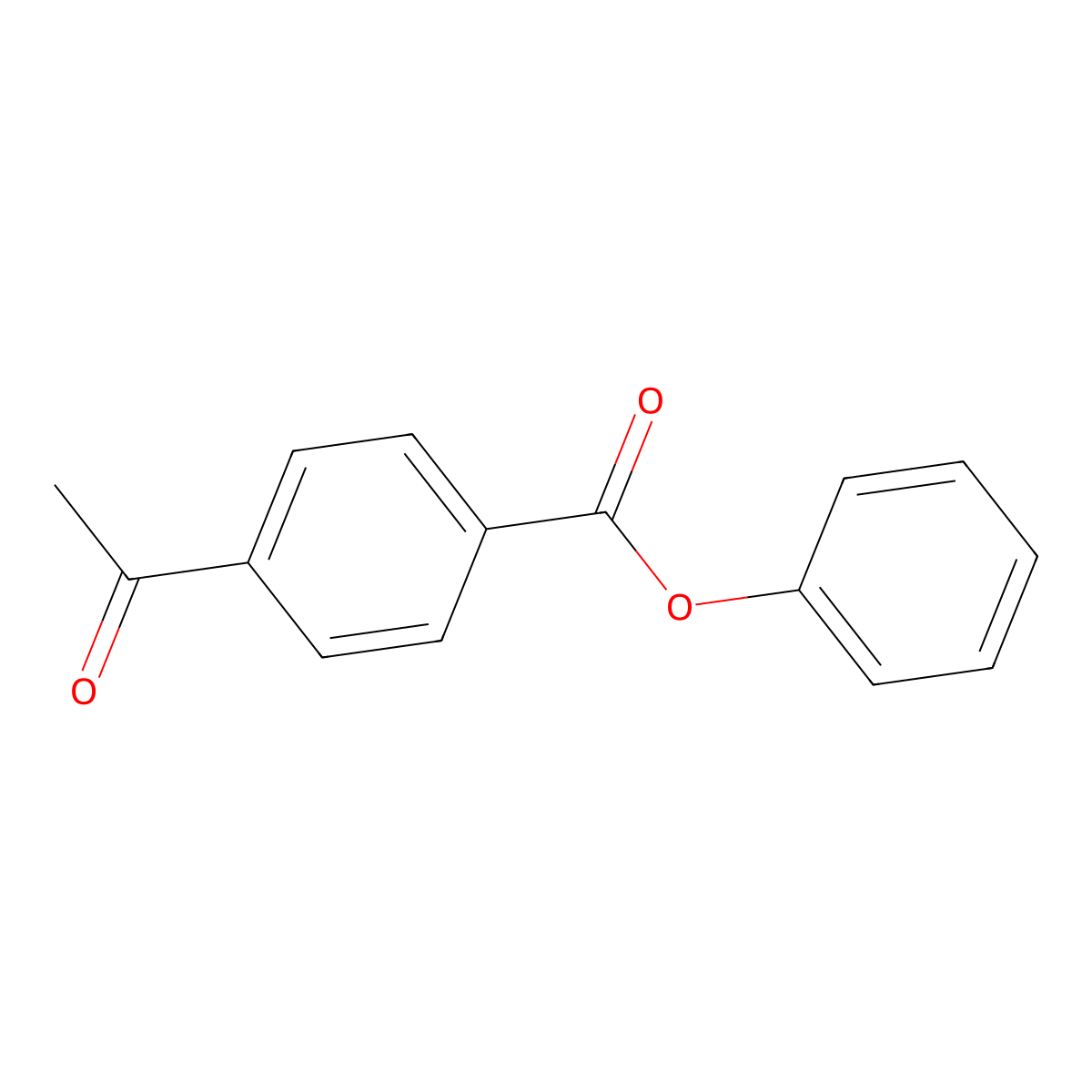 Benzoic acid, 4-acetyl-, phenyl ester molecular structure, CAS 31076-86-5
