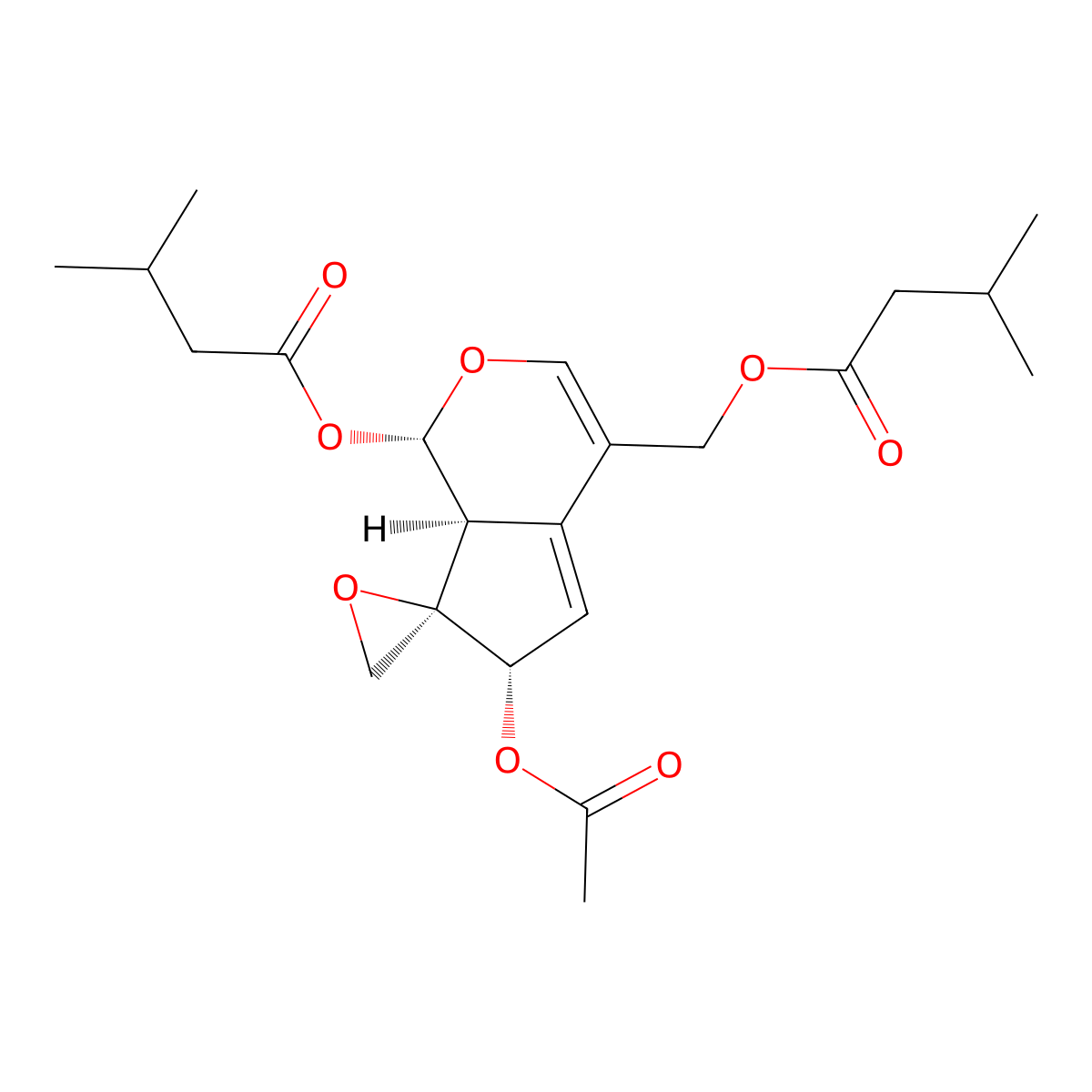 Isovaltrate molecular structure, CAS 31078-10-1