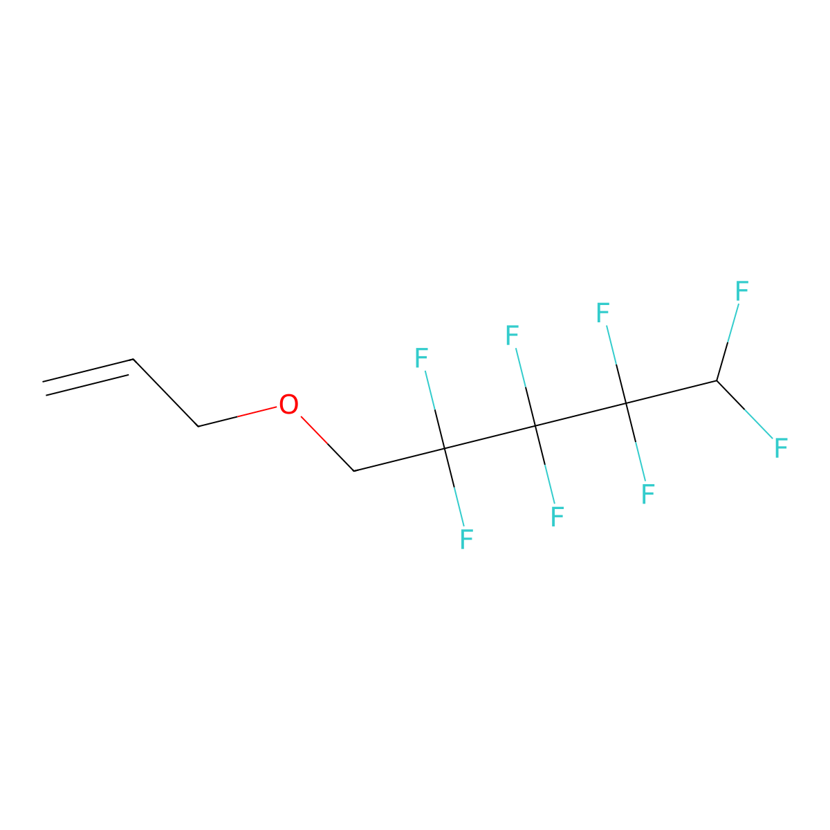 Allyl 2,2,3,3,4,4,5,5-octafluoropentyl ether molecular structure, CAS 3108-07-4
