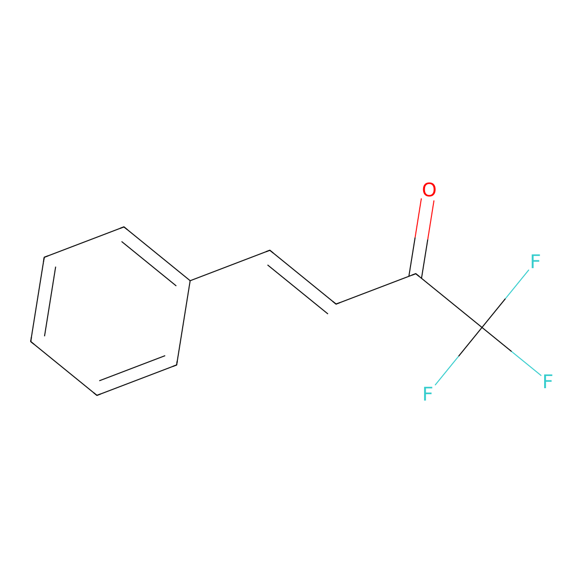 (3E)-1,1,1-trifluoro-4-phenylbut-3-en-2-one molecular structure, CAS 3108-32-5
