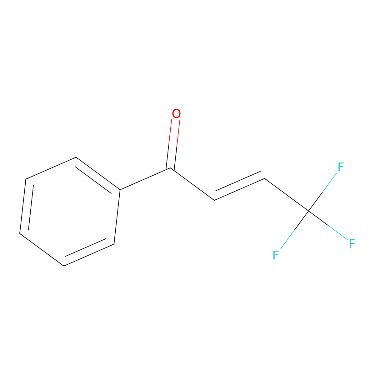 (E)-4,4,4-trifluoro-1-phenyl-but-2-en-1-one molecular structure, CAS 3108-34-7
