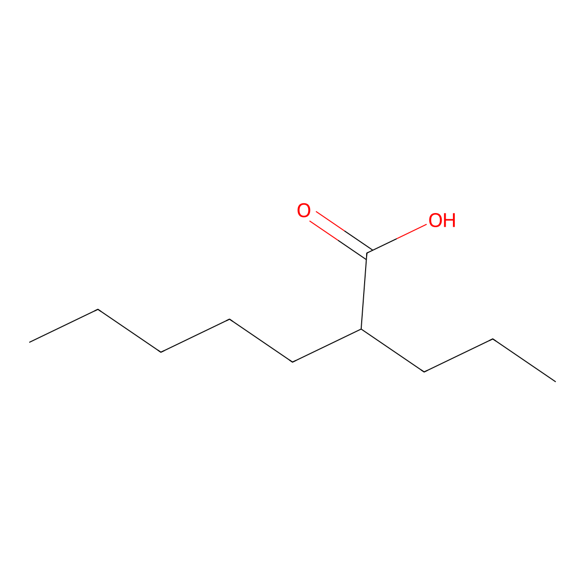2-Propylheptanoic acid molecular structure, CAS 31080-39-4