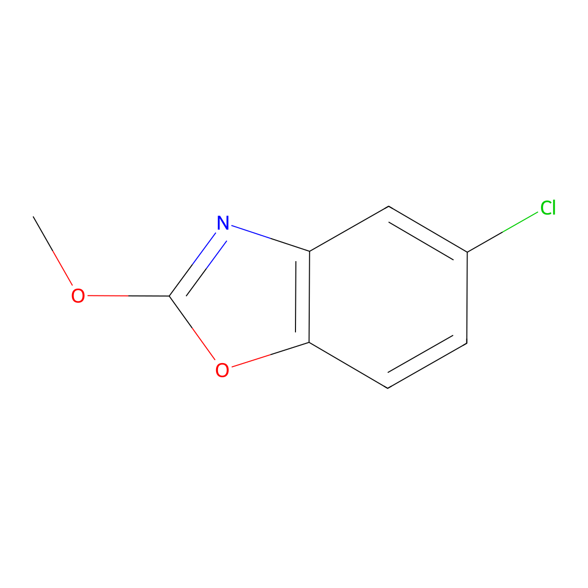 Benzoxazole, 5-chloro-2-methoxy- molecular structure, CAS 31080-68-9