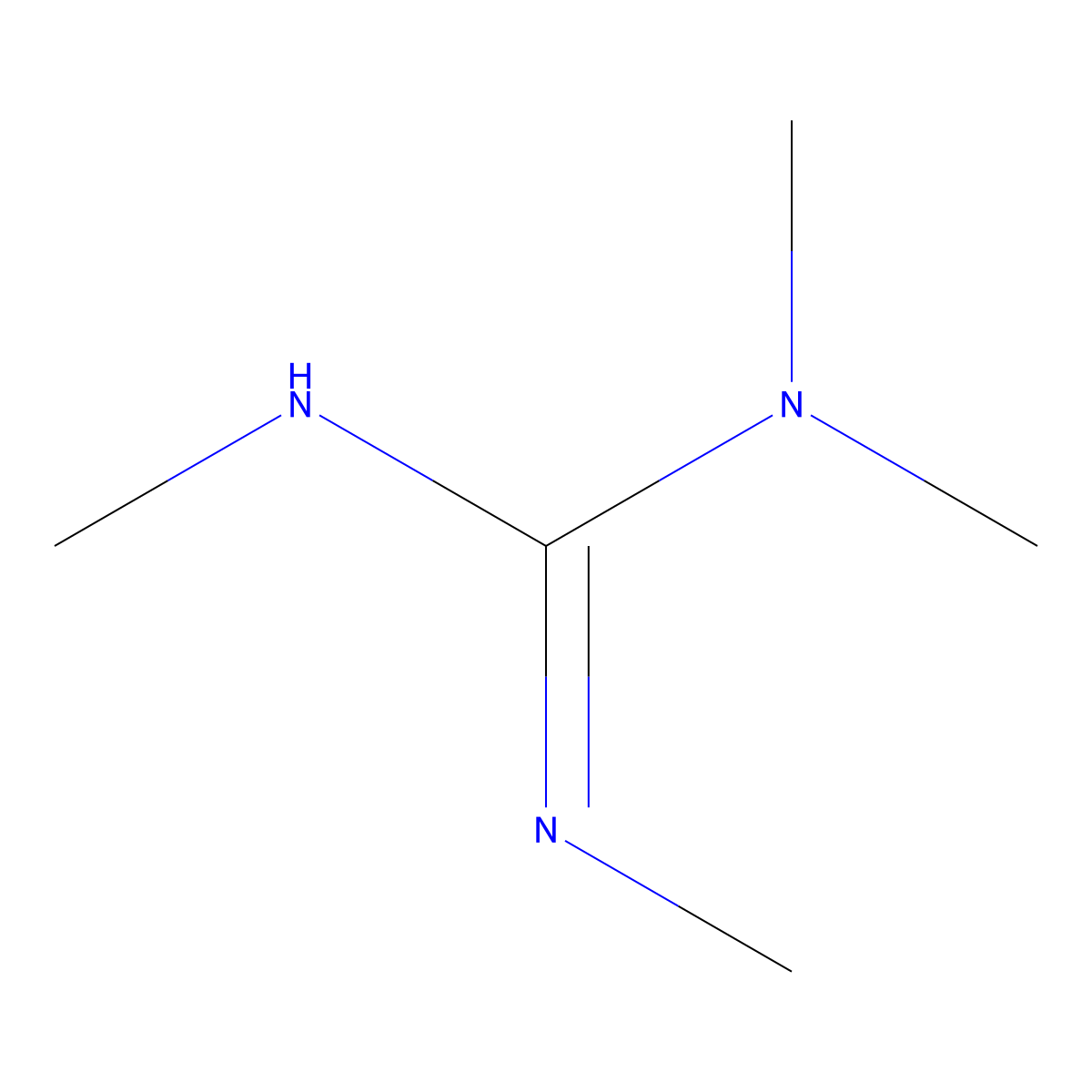 N,N,N',N''-Tetramethylguanidine molecular structure, CAS 31081-16-0