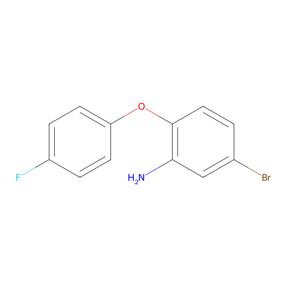 5-Bromo-2-(4-fluorophenoxy)aniline molecular structure, CAS 31081-30-8
