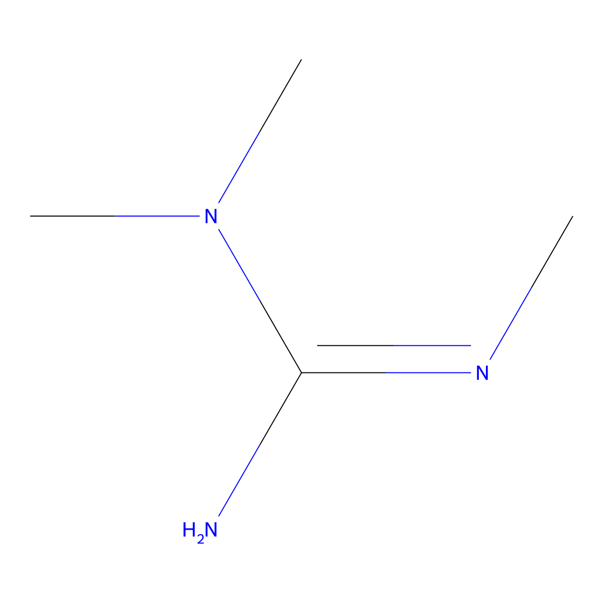 N,N,N'-Trimethylguanidine molecular structure, CAS 31081-41-1