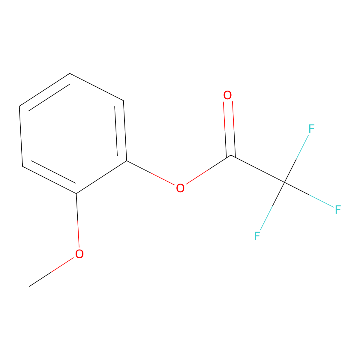 Acetic acid, trifluoro-, 2-methoxyphenyl ester molecular structure, CAS 31083-15-5