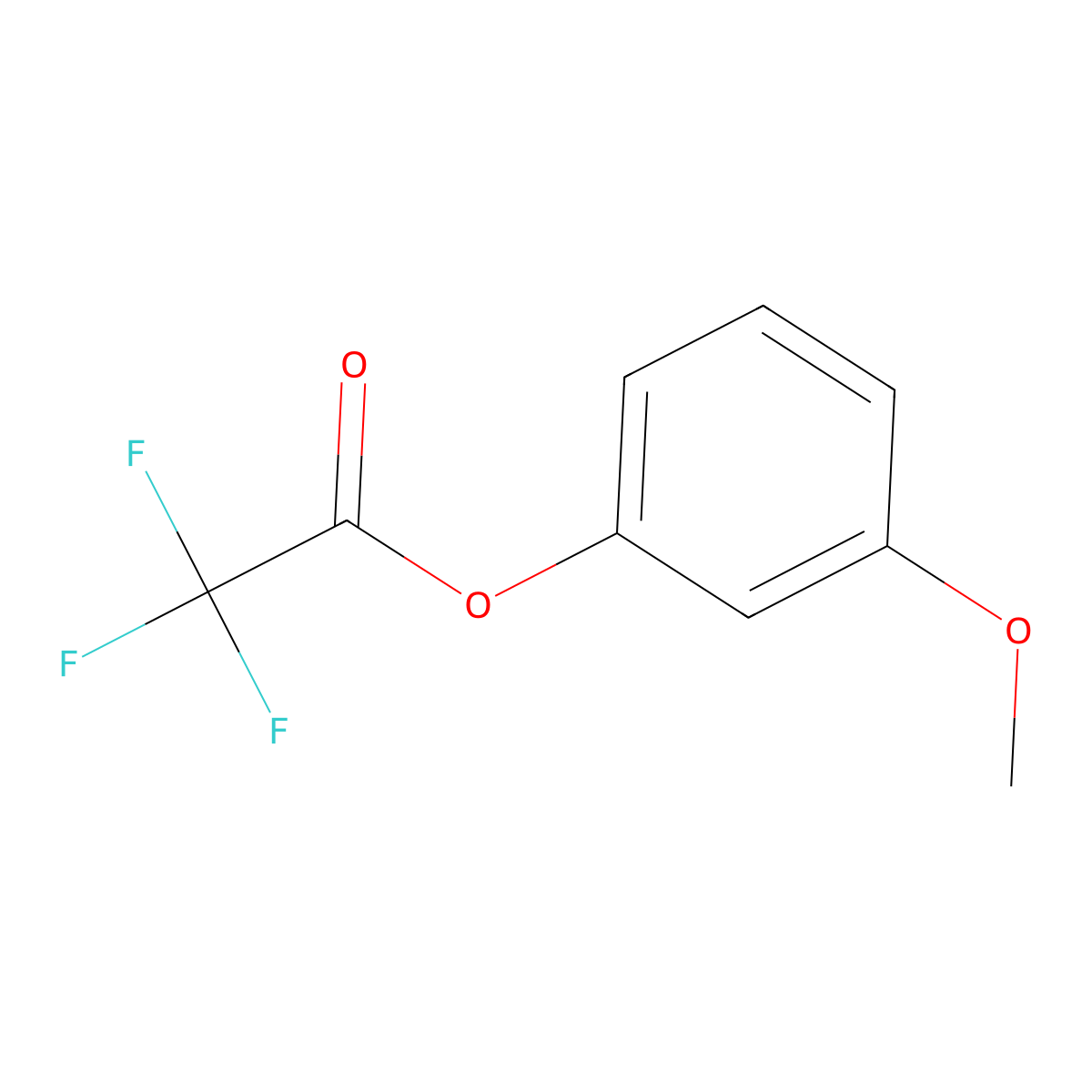 Acetic acid, trifluoro-, m-methoxyphenyl ester molecular structure, CAS 31083-16-6