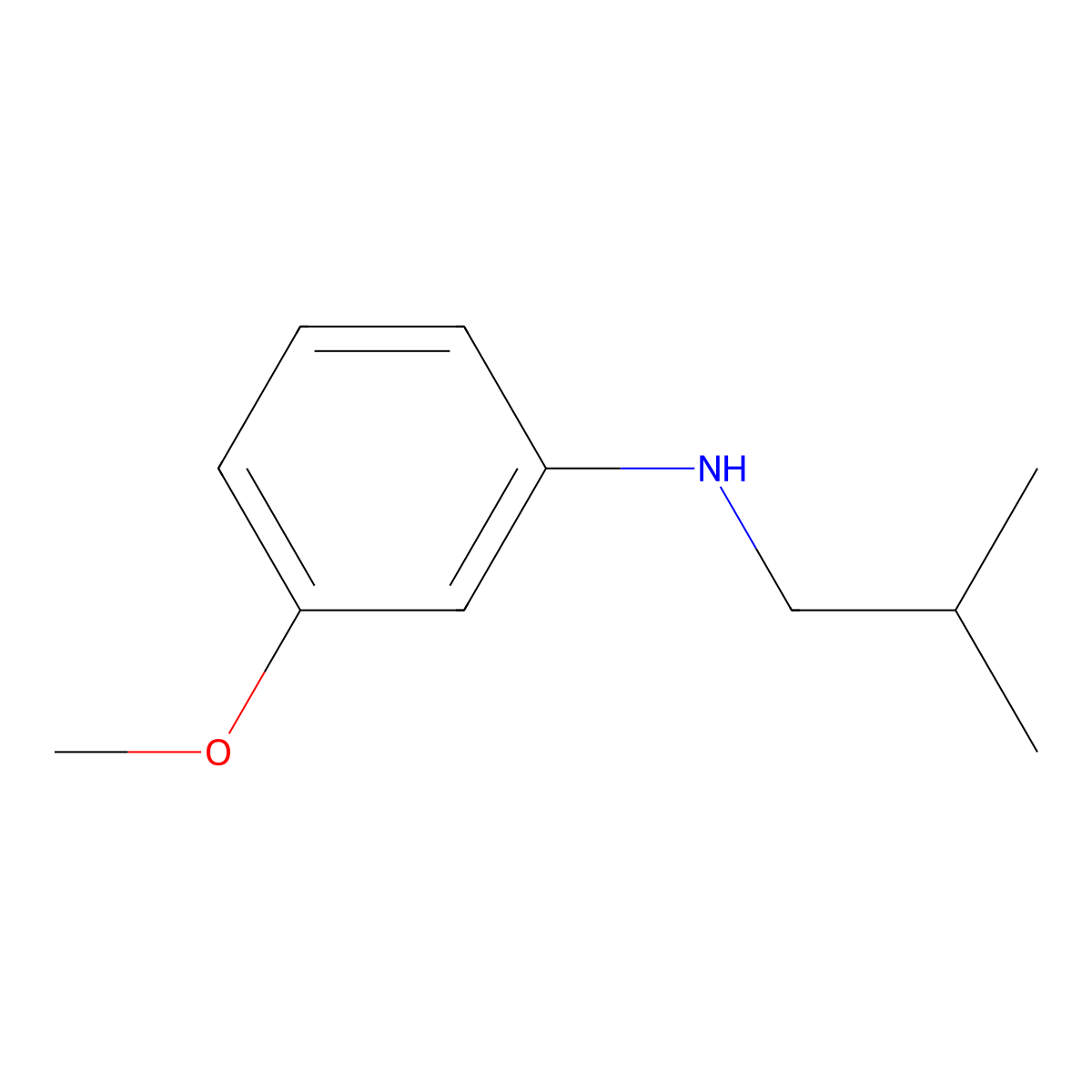 3-methoxy-N-(2-methylpropyl)aniline molecular structure, CAS 31084-56-7