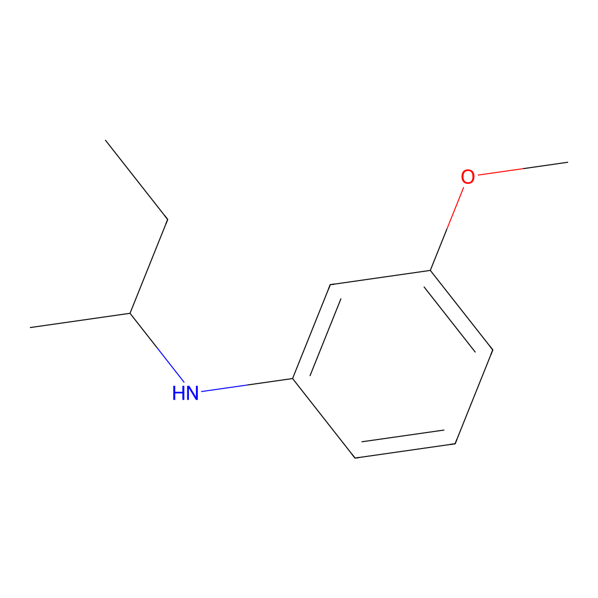 N-(butan-2-yl)-3-methoxyaniline molecular structure, CAS 31084-57-8