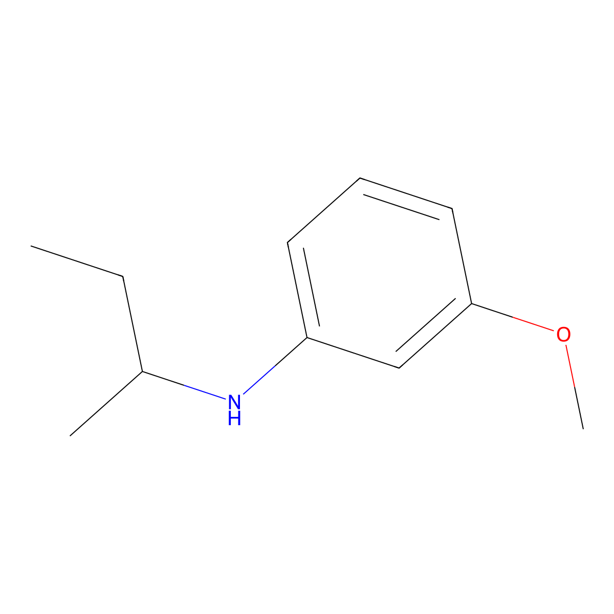 N-(butan-2-yl)-3-methoxyaniline molecular structure, CAS 31084-57-8