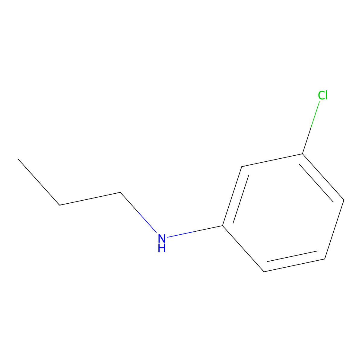 N-(3-chlorophenyl)-N-propylamine molecular structure, CAS 31084-60-3