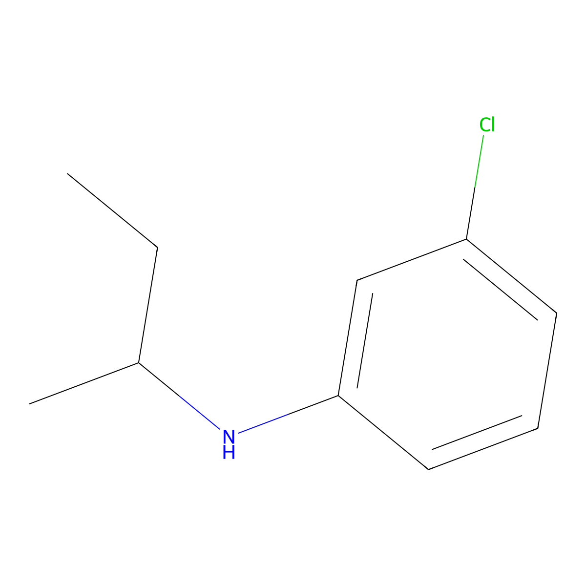 N-(butan-2-yl)-3-chloroaniline molecular structure, CAS 31084-62-5