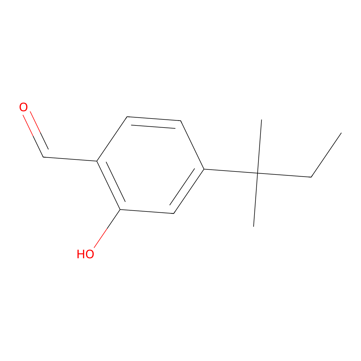 4-(1,1-Dimethylpropyl)-2-hydroxybenzaldehyde molecular structure, CAS 310872-15-2