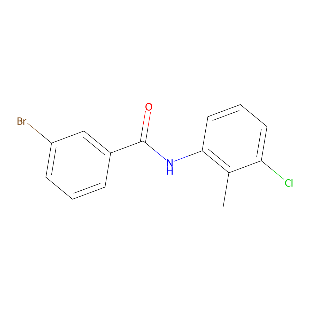 3-bromo-N-(3-chloro-2-methylphenyl)benzamide molecular structure, CAS 310873-60-0