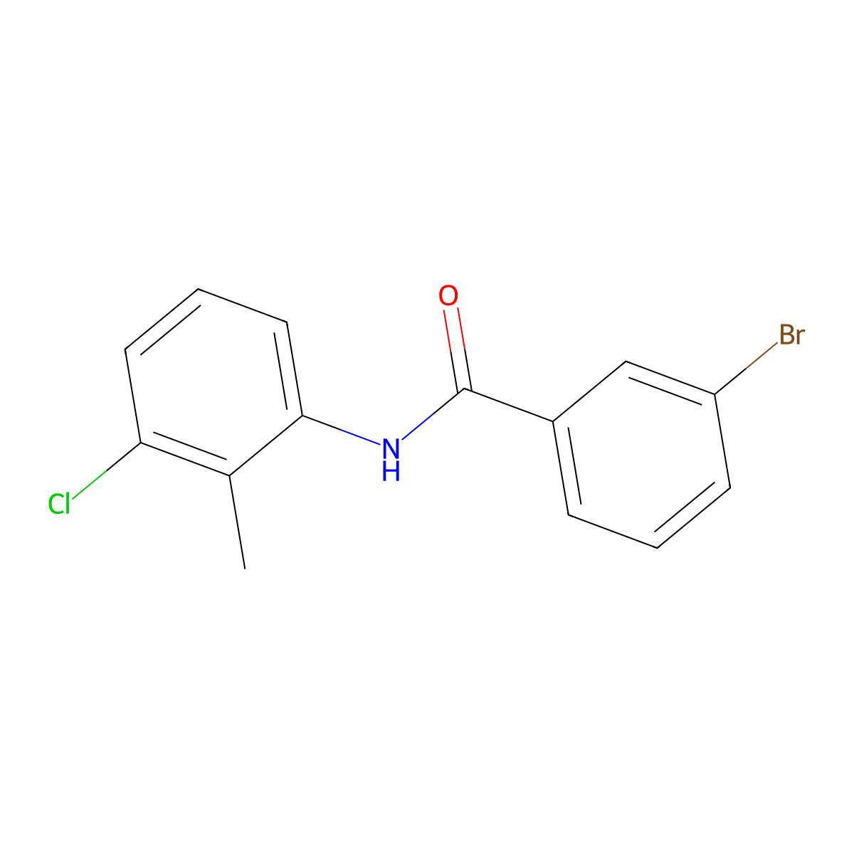 3-bromo-N-(3-chloro-2-methylphenyl)benzamide molecular structure, CAS 310873-60-0