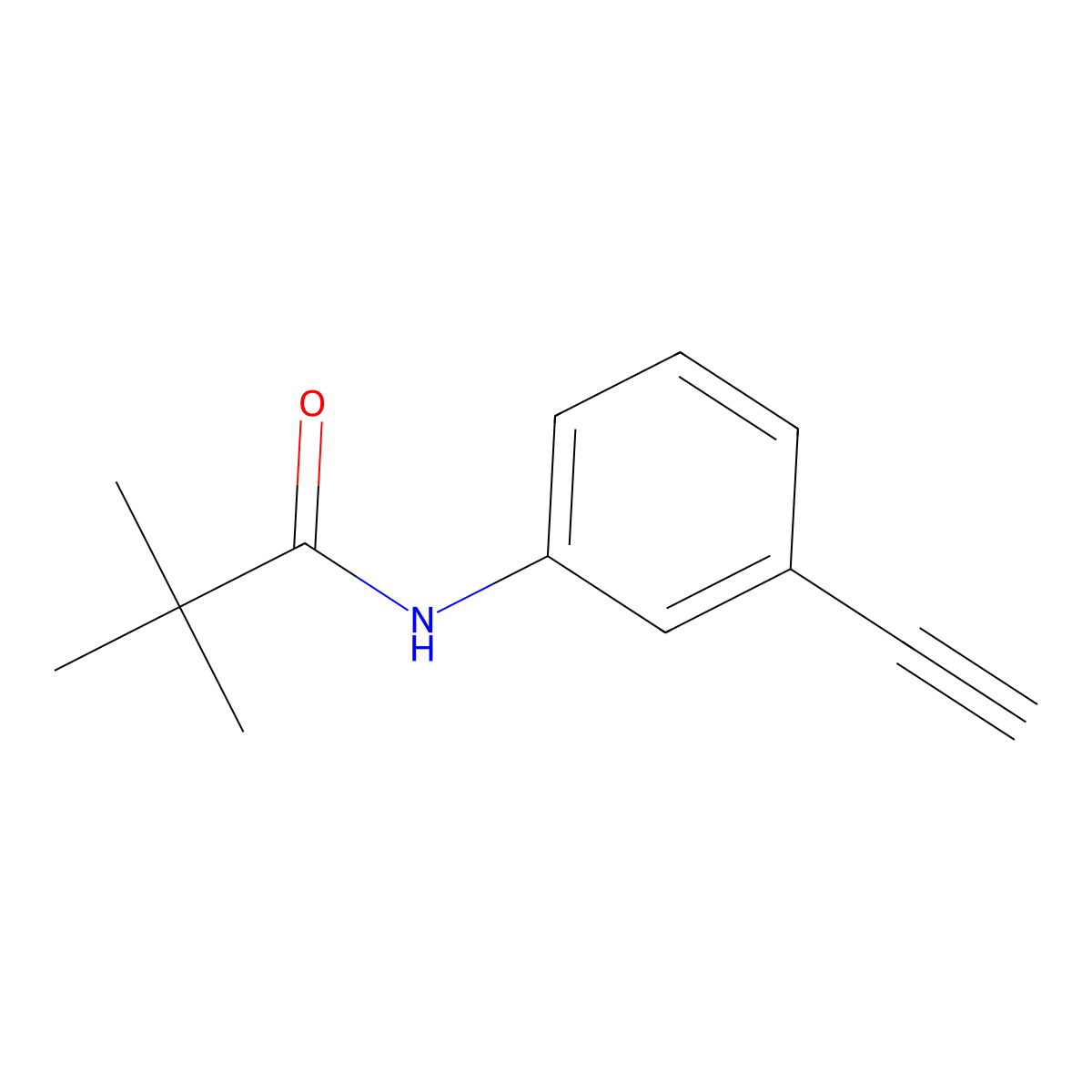 N-(3-ethynylphenyl)-2,2-dimethylpropanamide molecular structure, CAS 310874-35-2