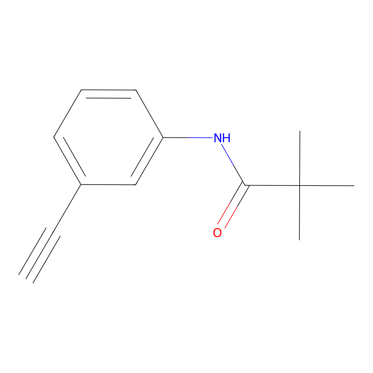 N-(3-ethynylphenyl)-2,2-dimethylpropanamide molecular structure, CAS 310874-35-2