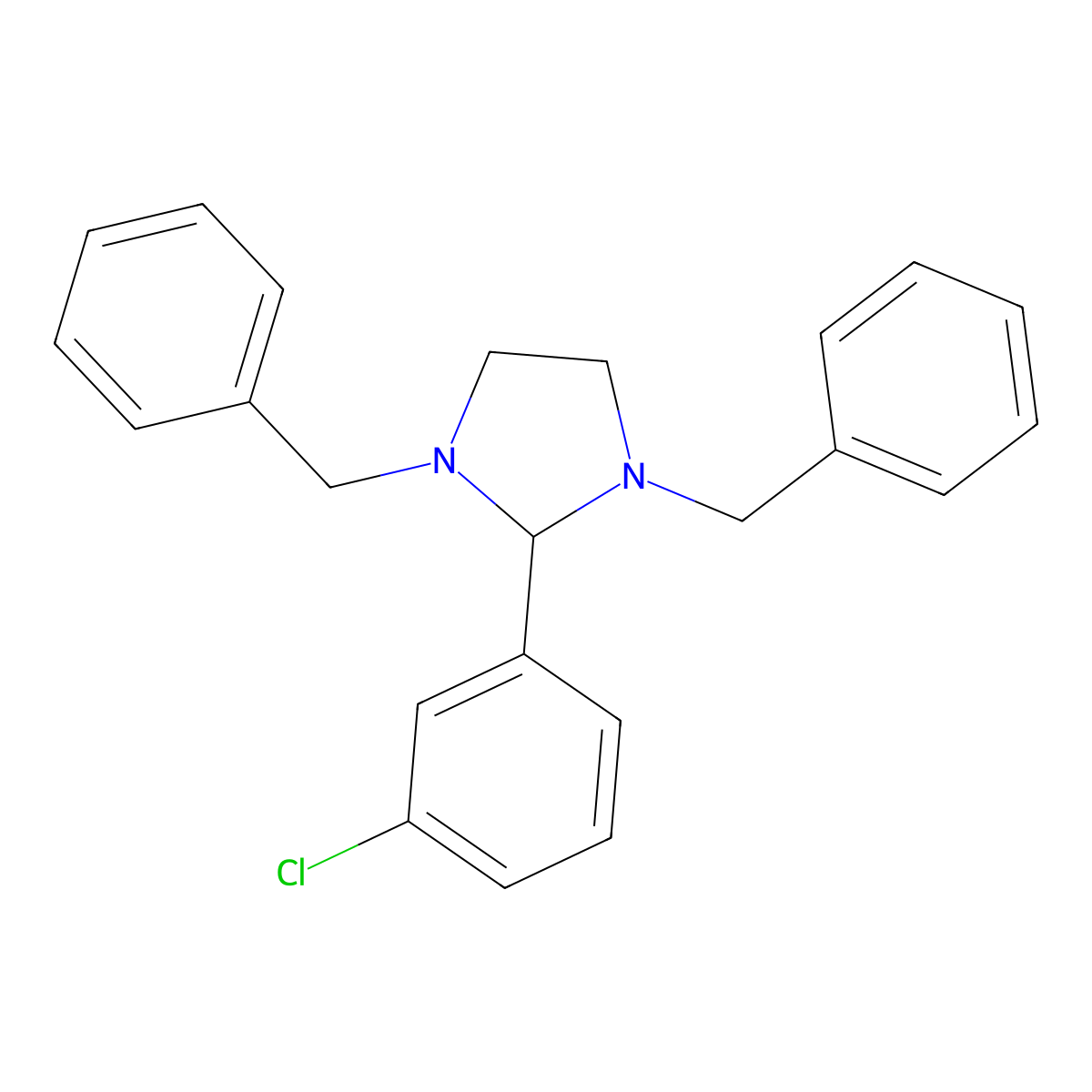 1,3-Dibenzyl-2-(3-chlorophenyl)imidazolidine molecular structure, CAS 310875-86-6