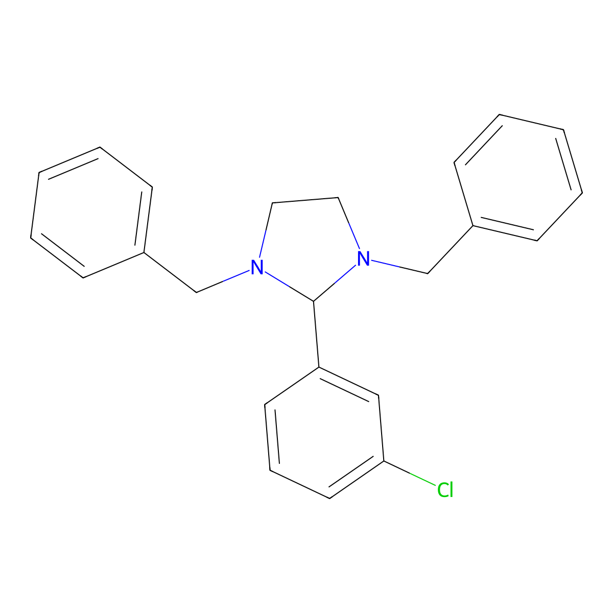 1,3-Dibenzyl-2-(3-chlorophenyl)imidazolidine molecular structure, CAS 310875-86-6