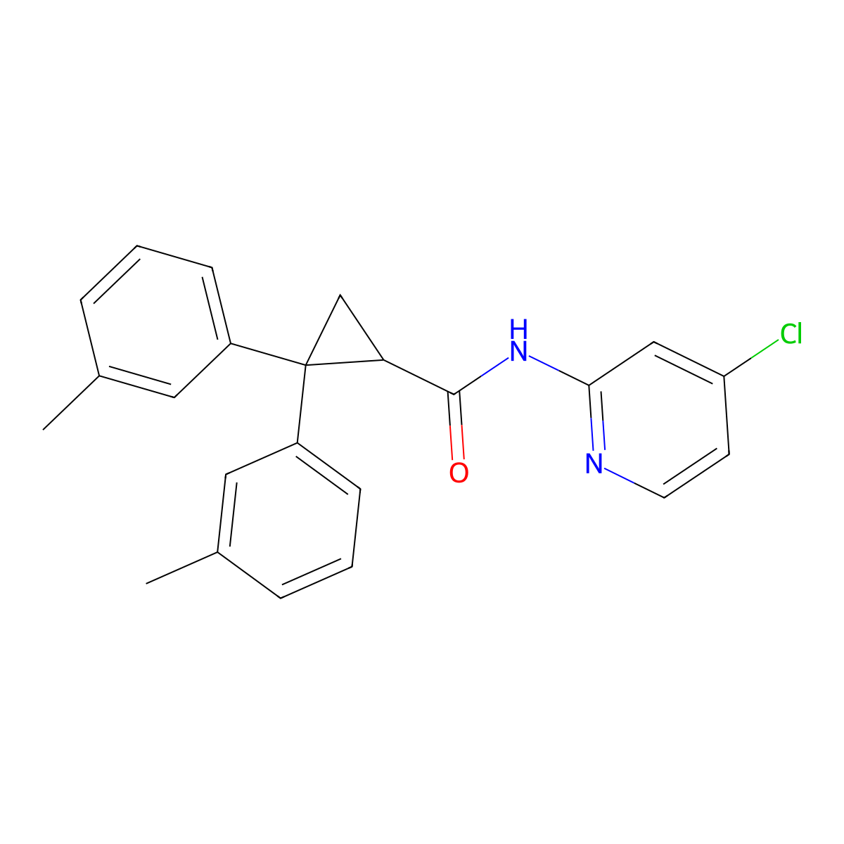 N-(4-chloropyridin-2-yl)-2,2-bis(3-methylphenyl)cyclopropane-1-carboxamide molecular structure, CAS 310875-92-4