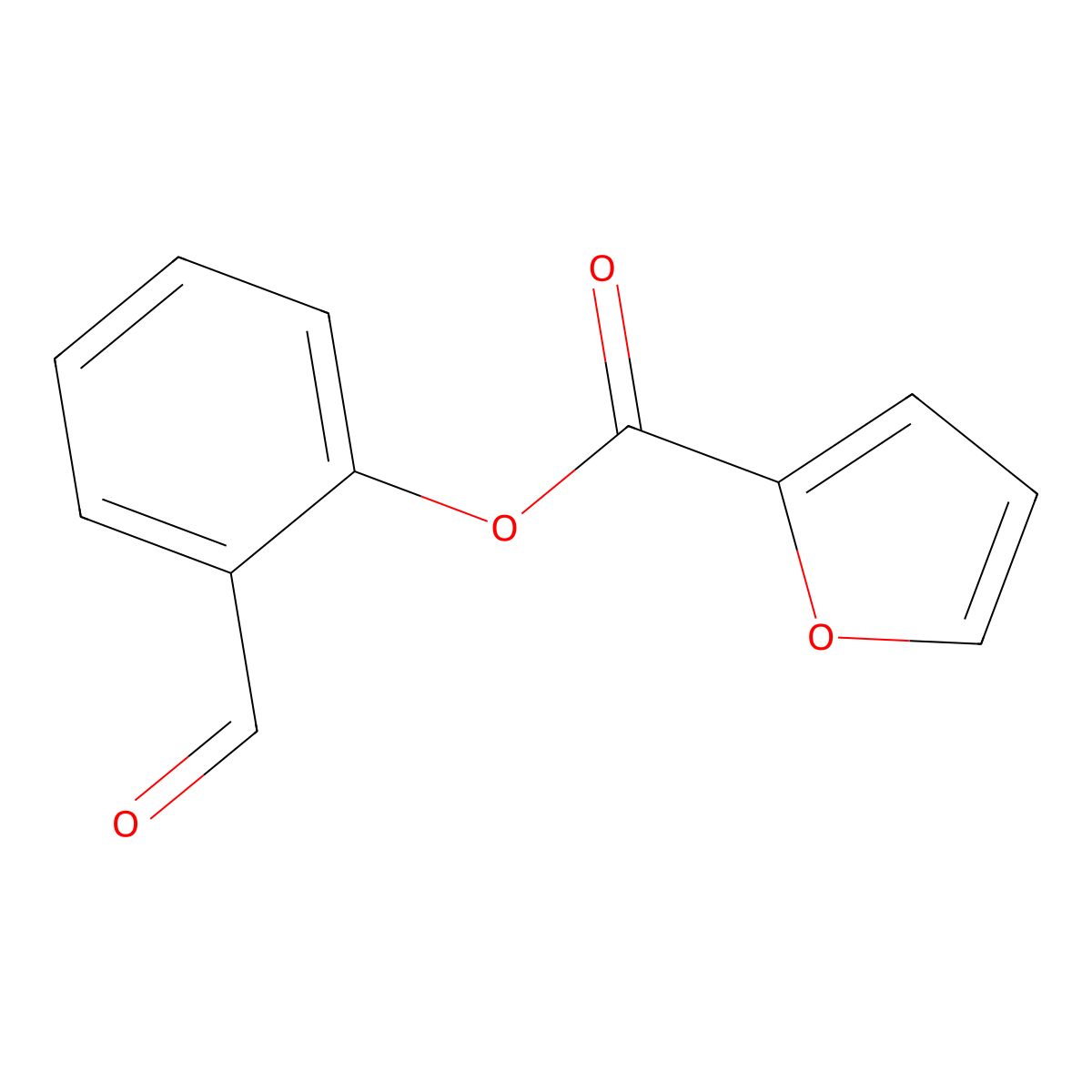 2-Formylphenyl 2-furoate molecular structure, CAS 310877-17-9