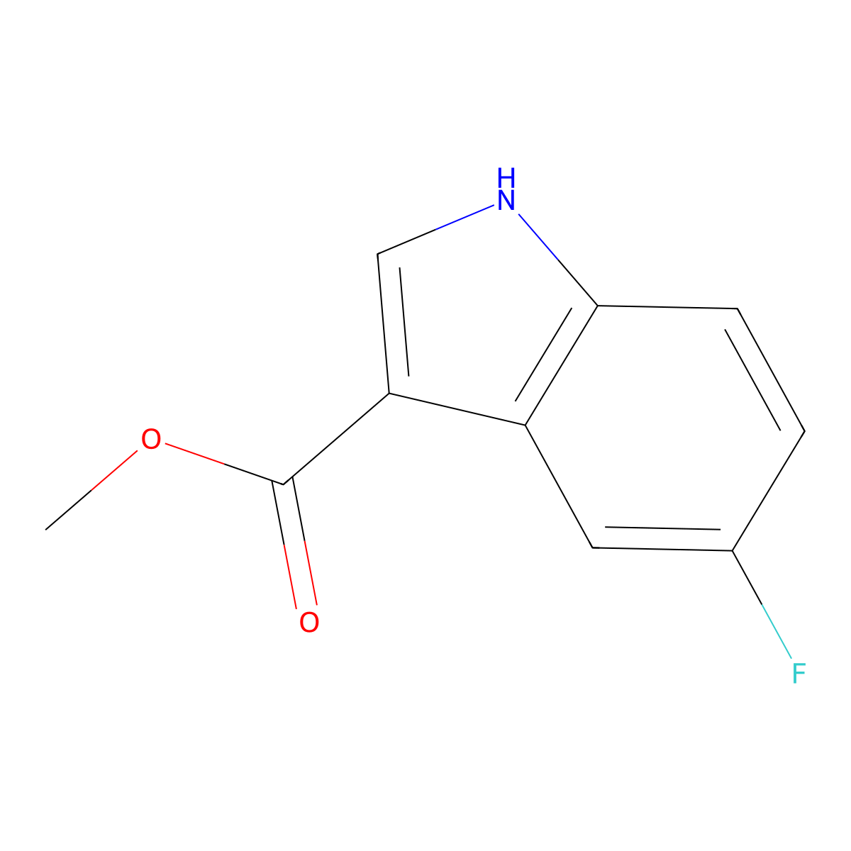 Methyl 5-fluoro-1H-indole-3-carboxylate molecular structure, CAS 310886-79-4