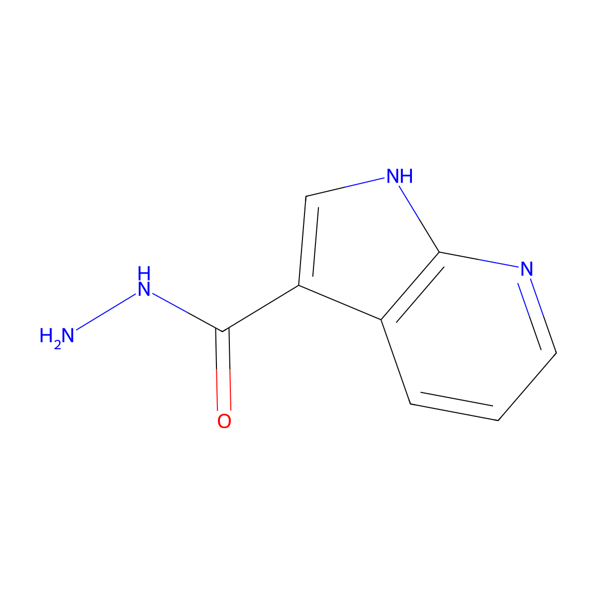 1H-pyrrolo[2,3-b]pyridine-3-carbohydrazide molecular structure, CAS 310887-39-9