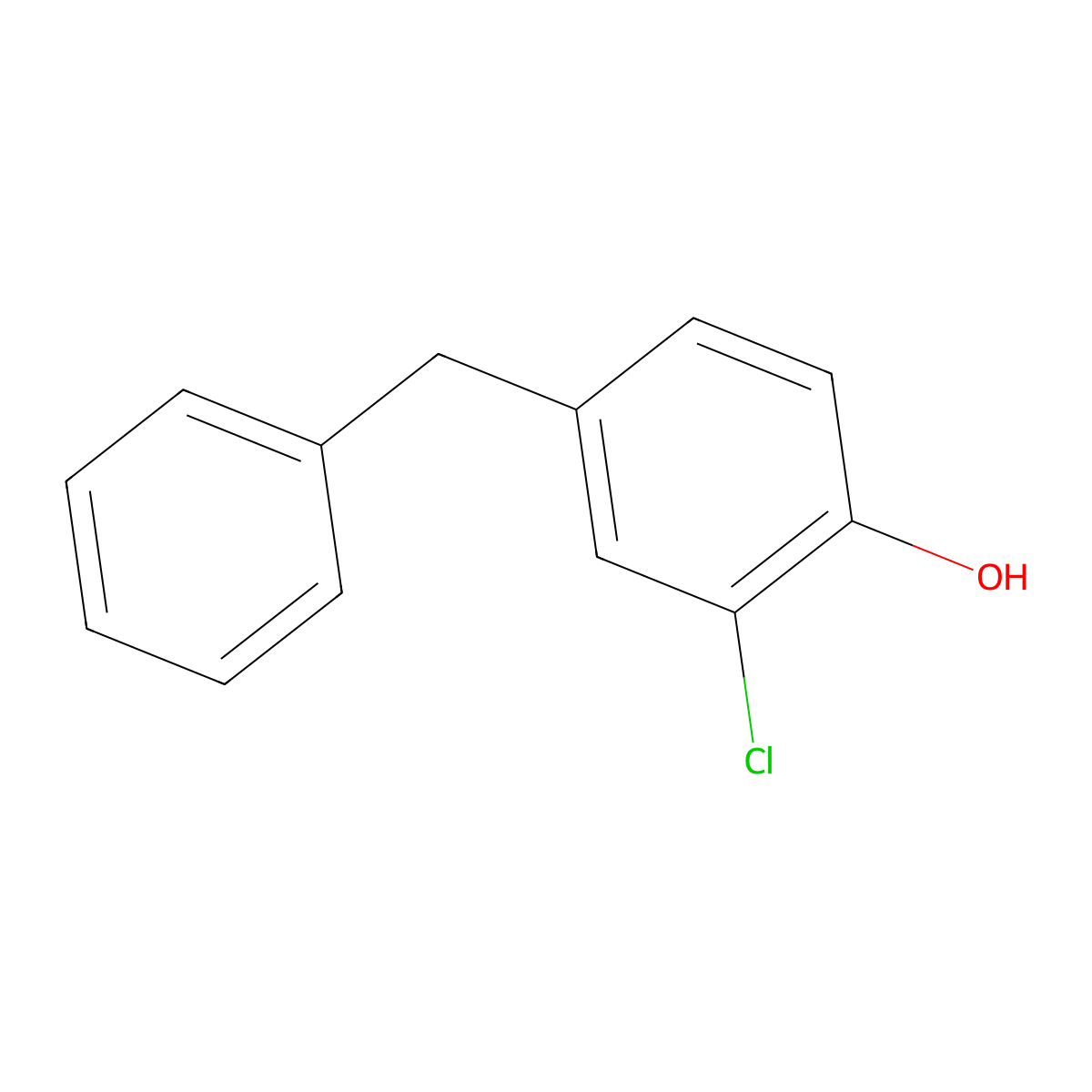 4-Benzyl-2-chlorophenol molecular structure, CAS 31089-49-3