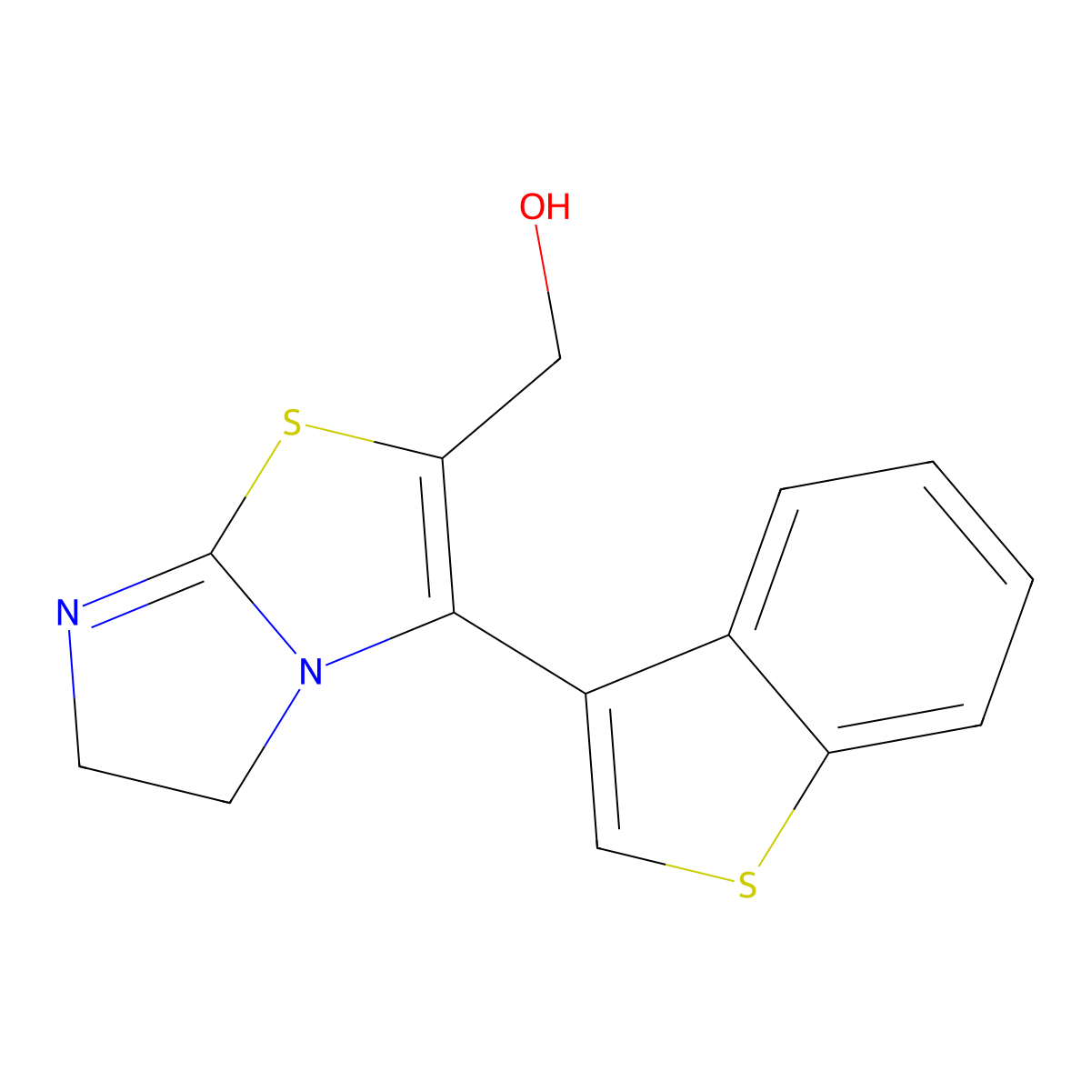 [3-(1-Benzothiophen-3-yl)-5,6-dihydroimidazo[2,1-b][1,3]thiazol-2-yl]methanol molecular structure, CAS 310892-85-4