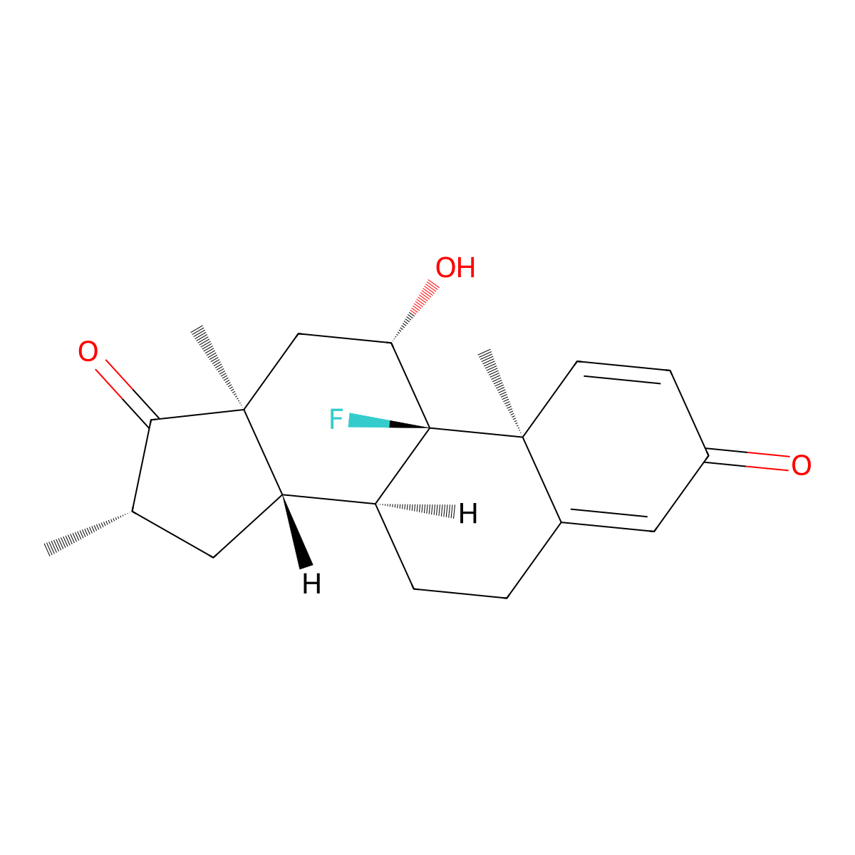 9-Fluoro-11beta-hydroxy-16beta-methylandrosta-1,4-diene-3,17-dione molecular structure, CAS 3109-01-1