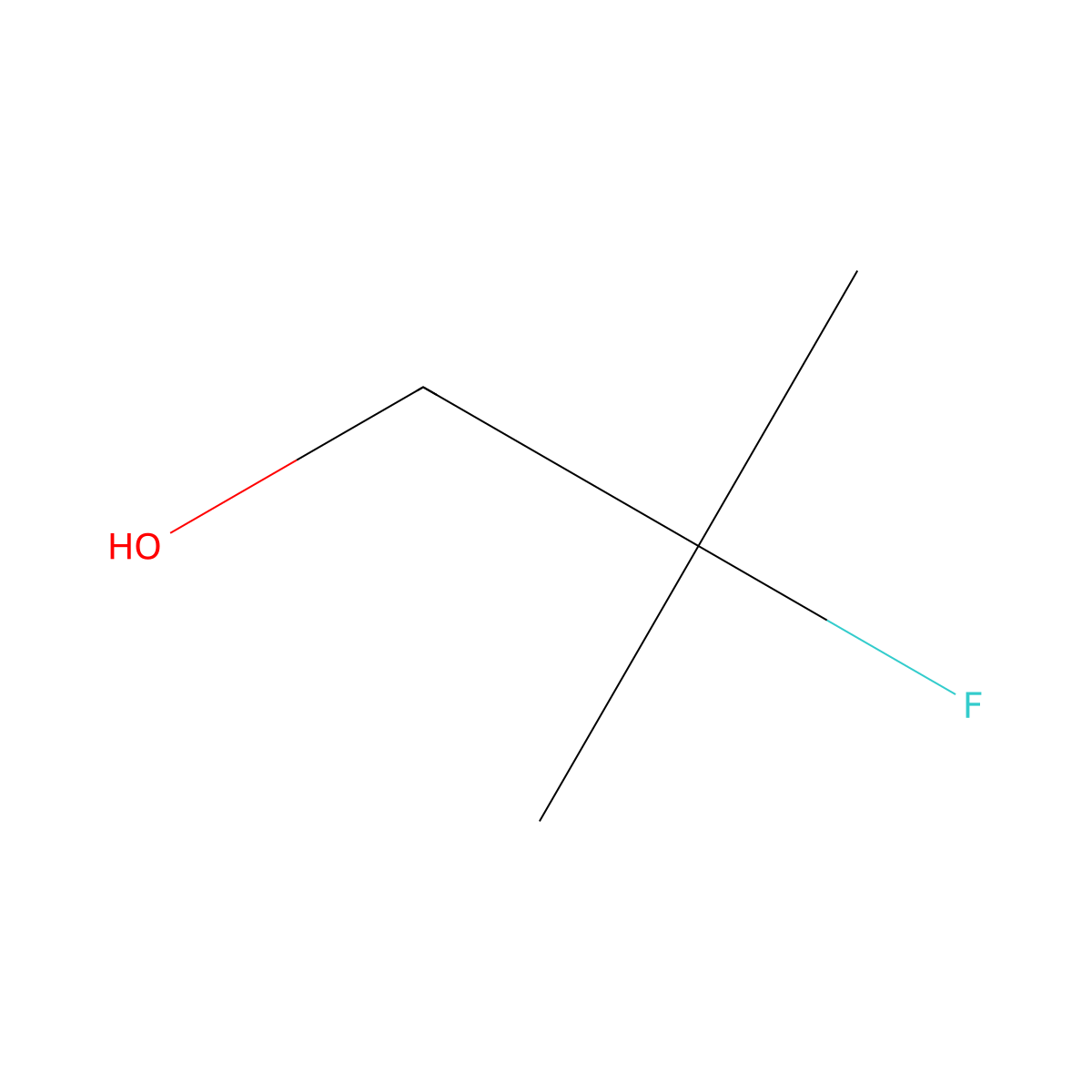2-Fluoro-2-methylpropan-1-ol molecular structure, CAS 3109-99-7