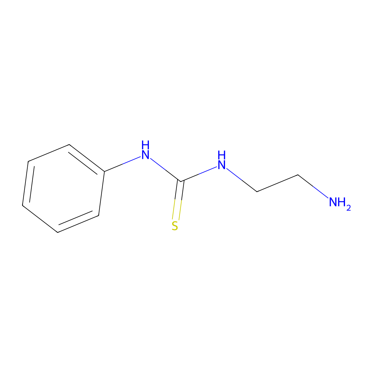 1-(2-Aminoethyl)-3-phenylthiourea molecular structure, CAS 31090-77-4