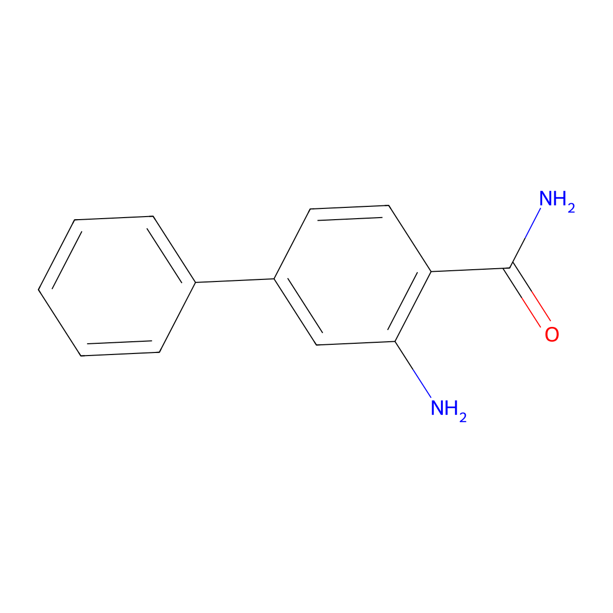 3-Amino-4-biphenylcarboxamide molecular structure, CAS 310905-81-8