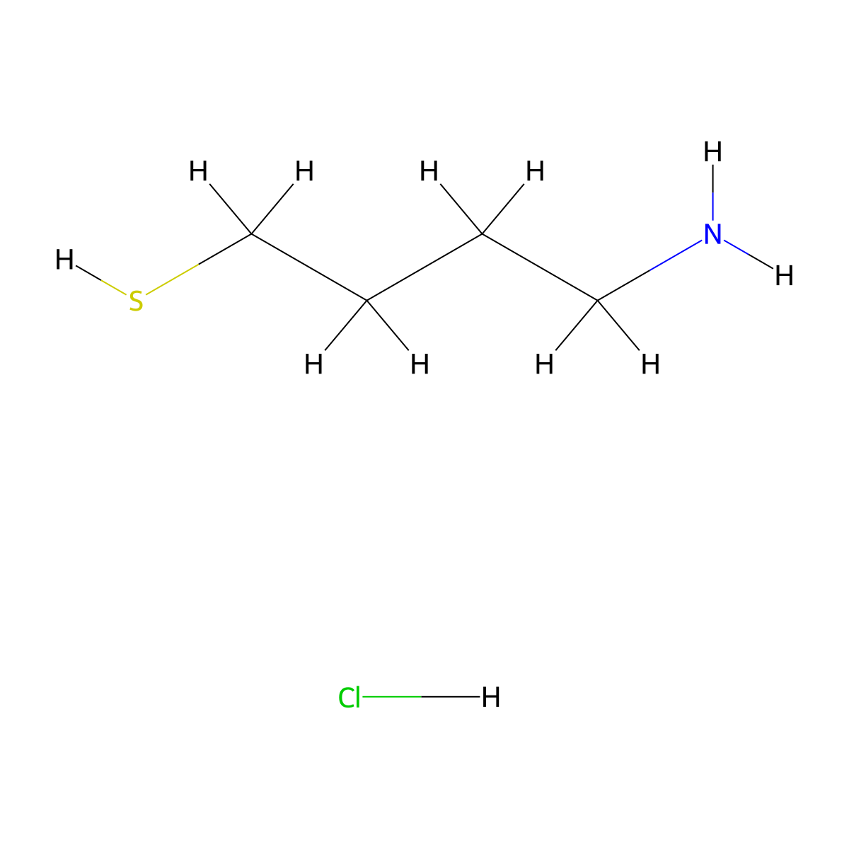 4-Aminobutane-1-thiol hydrochloride molecular structure, CAS 31098-39-2
