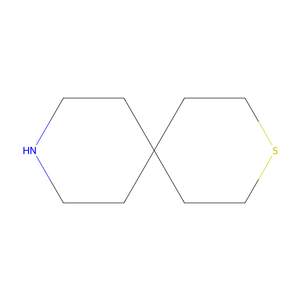 3-Thia-9-azaspiro[5.5]undecane molecular structure, CAS 311-22-8