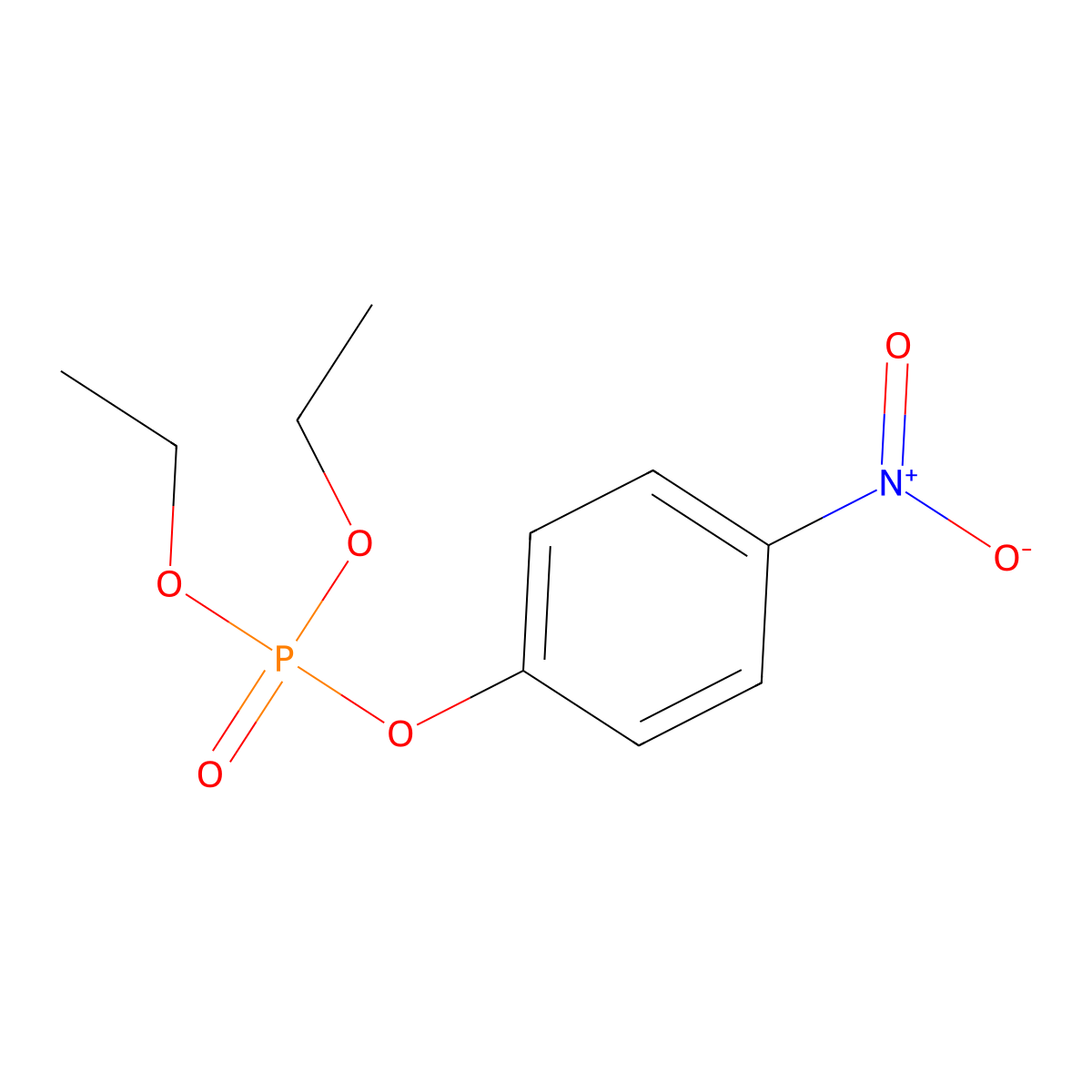 Paraoxon molecular structure, CAS 311-45-5