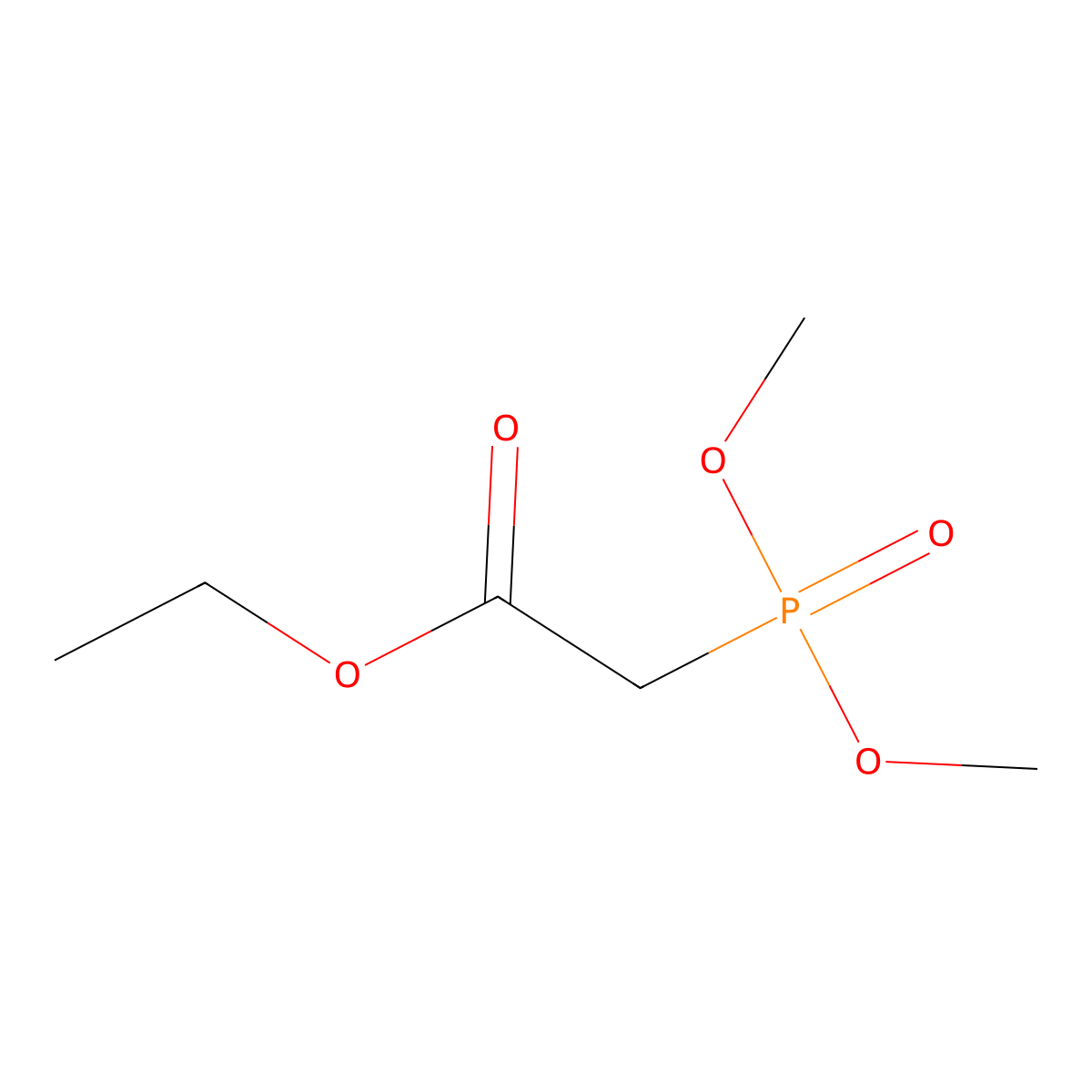 Ethyl (dimethoxyphosphinoyl)acetate molecular structure, CAS 311-46-6