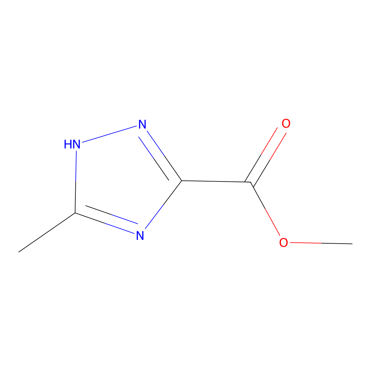 Methyl 3-methyl-1H-1,2,4-triazole-5-carboxylate molecular structure, CAS 31100-31-9