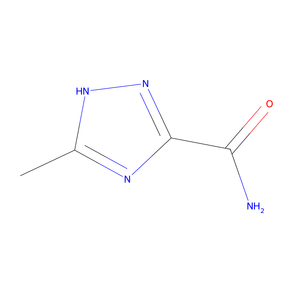 3-Methyl-1H-1,2,4-triazole-5-carboxamide molecular structure, CAS 31100-32-0