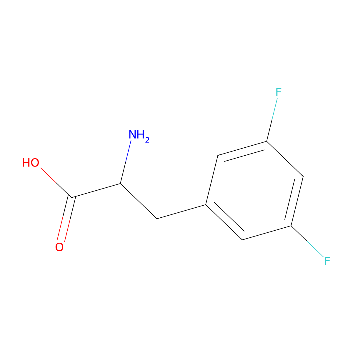 3,5-Difluoro-L-phenylalanine molecular structure, CAS 31105-91-6